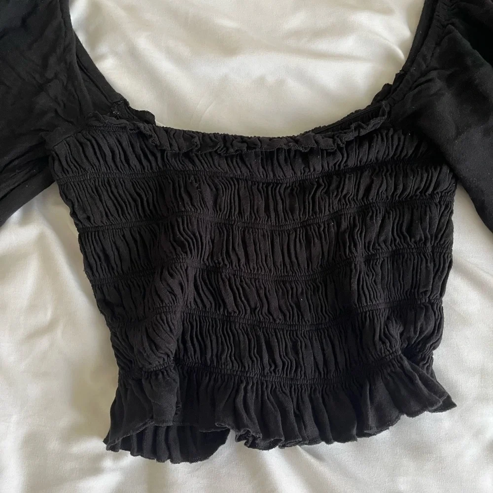 Black urban outfitter top with bell sleeves